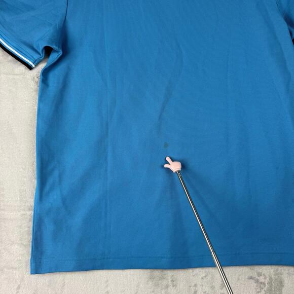 Boss Hugo Striped Trim Polo Men Size Small Short Sleeve Moisture Control Casual - Picture 8 of 9